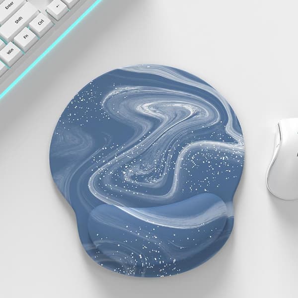 Musematte med håndleddsstøtte, med sklisikker gummibunn Ergonomisk musematte med håndleddsstøtte, behagelig datamusematte for bærbar PC, smertelindrende musematte I
