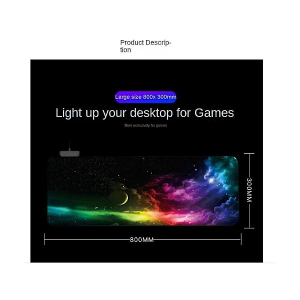 Gaming Musematte Datamaskin Anime Musematte Kontor Myk Gaming Bærbar Musematte, flerfarget