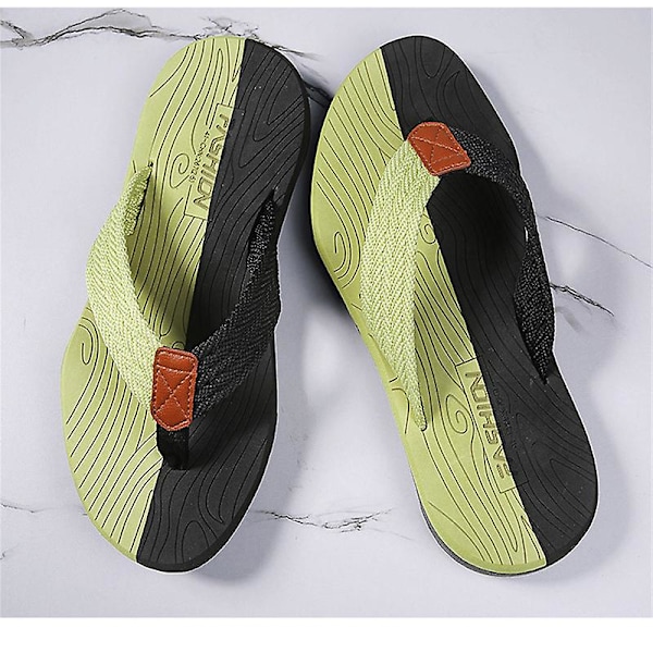 Herrar Strandtofflor, Snabbtorkande Flip-Flops, Vattentätt Grepp, Mjuk Komfort & Fotvalvsstöd green 43