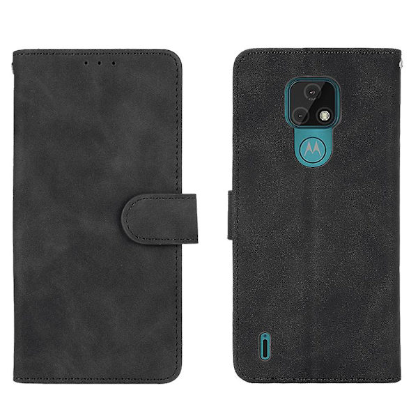 Delikat plånboksfodral i PU-läder till Motorola Moto E7 Black