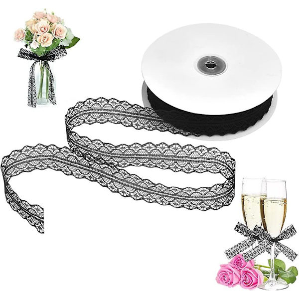 25 Yards Spetsband - Bred - Blommig Spetskant för DIY-hantverk, Sömnad, Presentinslagning