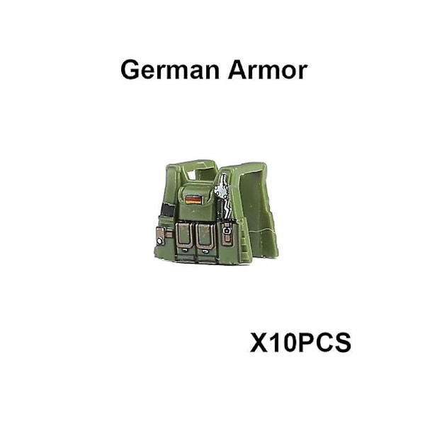 Militära byggklossar Soldatfigurer Gåvor Leksaker Vapen Gevär Special Force SWAT Arméväst Hjälm Explosionssäkra kläder MOC   Fingerfärdighetsspel NO.8--10PCS