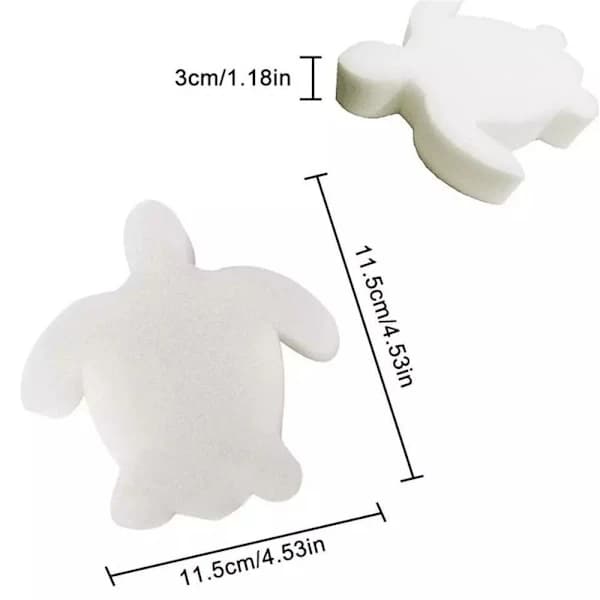 10-pack oljeabsorberande svampar, poolskumsvampar, oljeabsorbenter, vita.