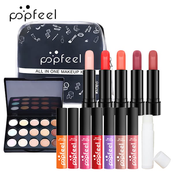 POPFEEL Makeup-set för Nybörjare, Makeup för Flickor KIT001 14pcs