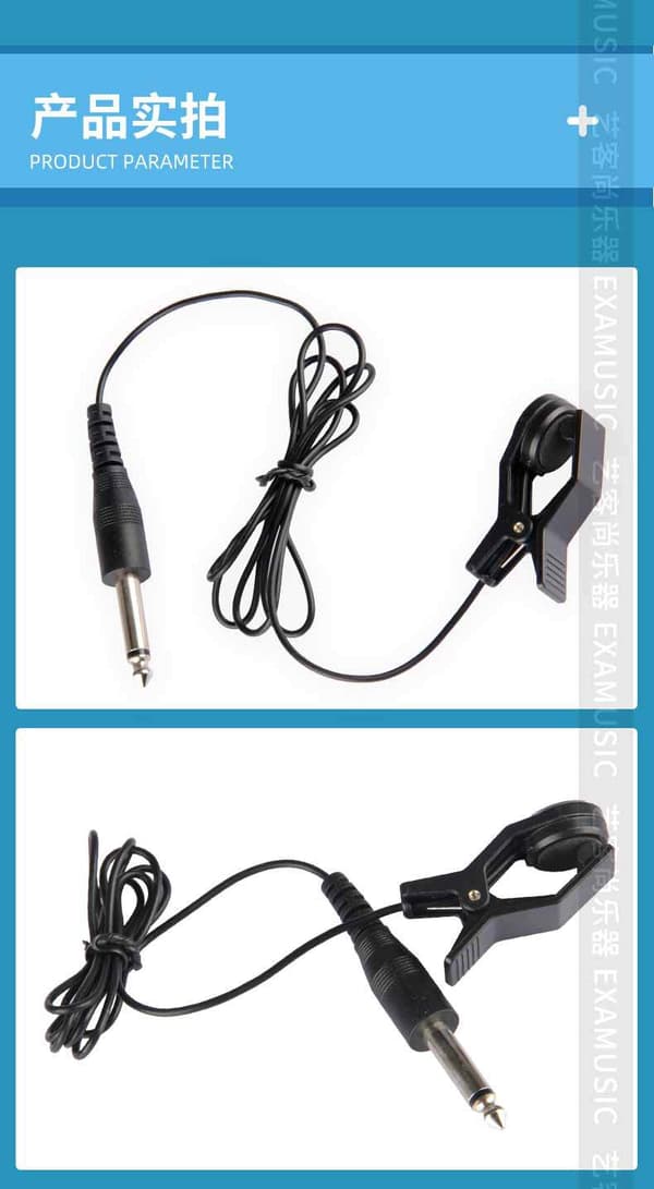 Tuner pickup clip pickup for gitar og blåseinstrumenter