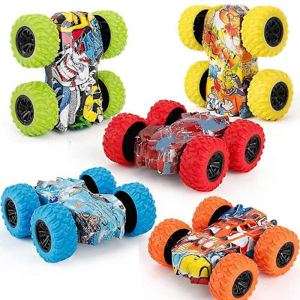 Mini-inertiaauton lelut lapsille törmäysautomaattinen kääntö kaksisuuntainen juoksuauton lelu pojille ja tytöille hauskat interaktiiviset lelut Style-A Red