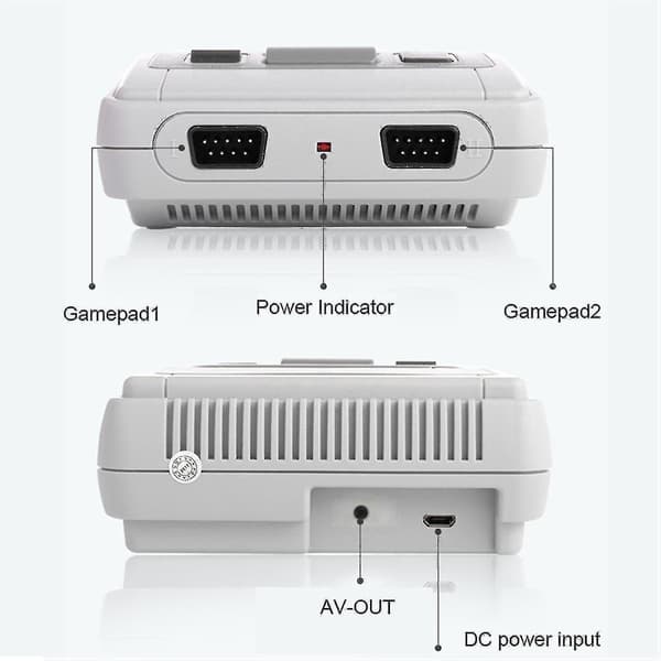 Retro Mini Tv Spilkonsoll Indbygget 620 Klassiske Spil Snes Spilkonsoll US