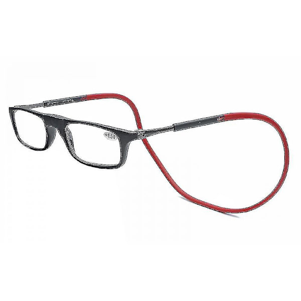 Lukulasit Korkealaatuiset Tr Magneettiset Imu- ja Kaula-ripustus Funky Lukulasit Red 1.5 Magnification