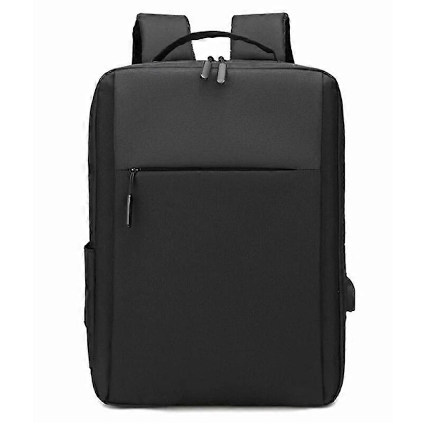Herrar 15,6 Tums Laptop Ryggsäck USB Laddning Nylon Skolväska Vattentät Ryggsäck black