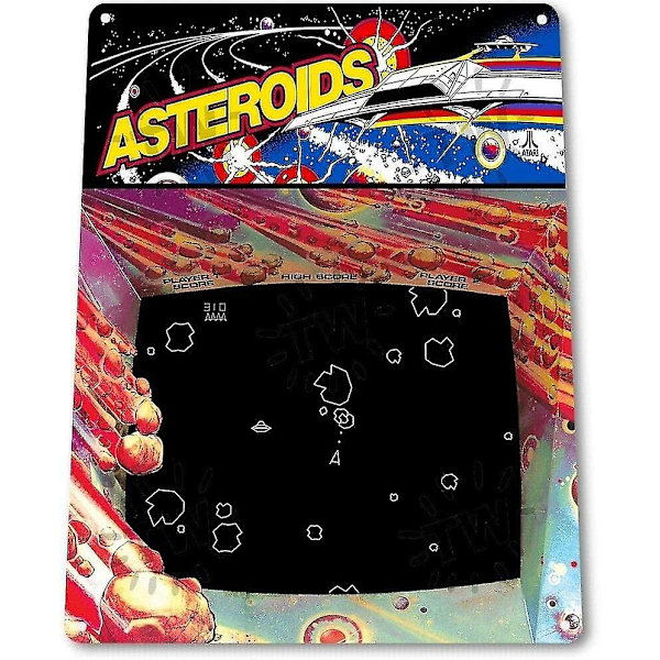 Asteroids Klassisk Arkadspelskylt