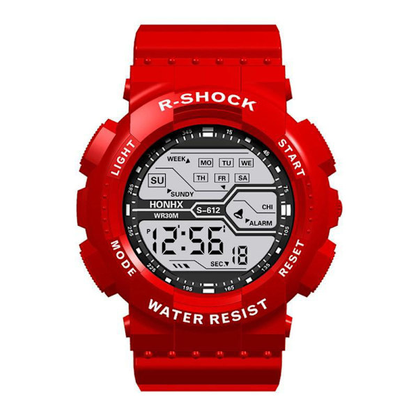 Honhx A variety of styles of cool electronic sports watches Red