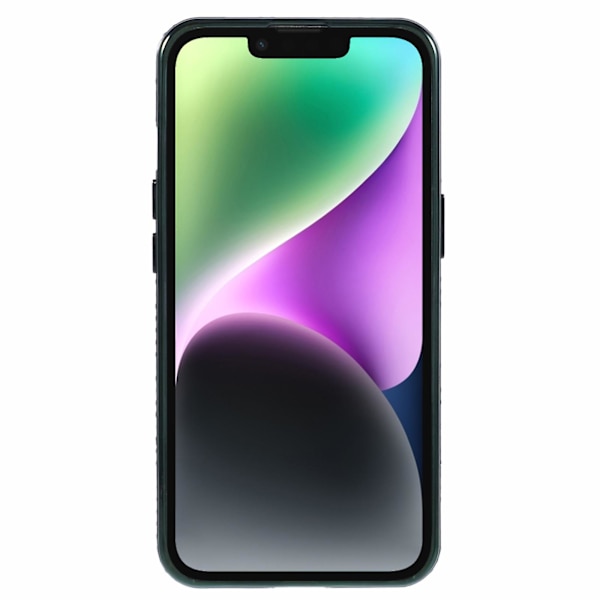 Skyddande skal för iPhone 14 med strassdekor i TPU, smalt Midnight Green