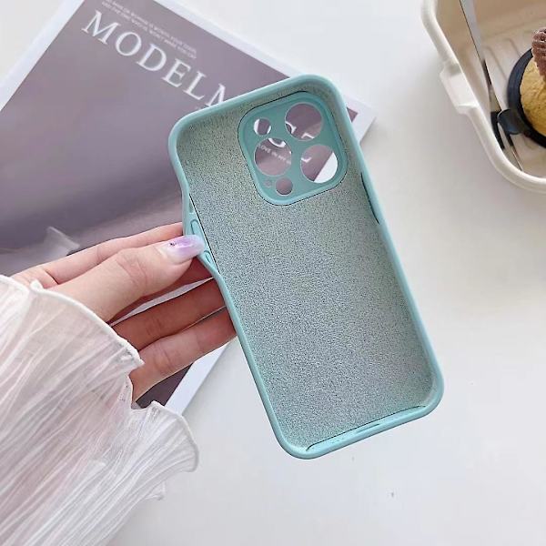 iPhone 13 Pro -kotelo pystysuorilla raidoilla, naarmuuntumaton suojaava nestemäinen silikonipuhelinkotelo Sky Blue