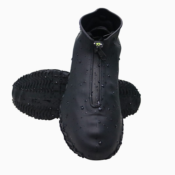 Vandtætte sko-overtræk med lynlås Black (zipper version) L (size 39-42)