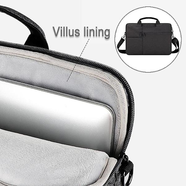Laptopveske 15,6 tommers datamaskinhylster med skulderstropp, vanntett koffert med håndtak