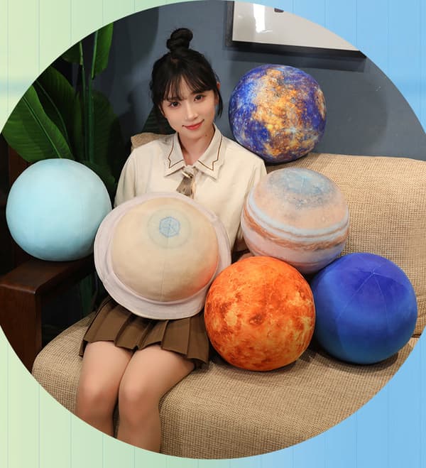 3D Sol Måne Mars Planet Plyschleksak Kudde - Kreativ Dockboll Docka Barnpresent 27 cm Uranus