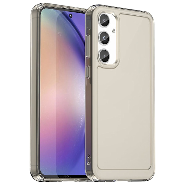 Samsung Galaxy A55 5G -kotelo Candy-sarja TPU-iskunkestävä puhelimen takakansi Transparent Grey