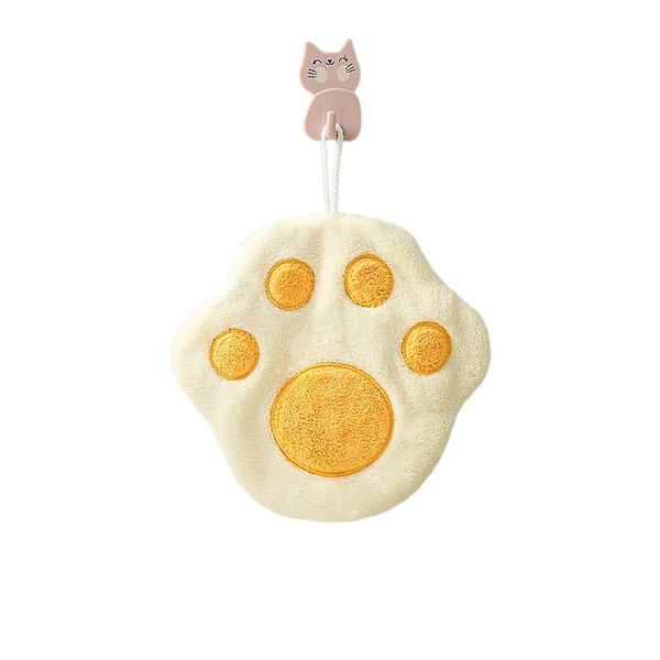Söta katt tass handduk super mjuk absorberande handduk mångsidig snabb torkning ansiktshanddukar Yellow