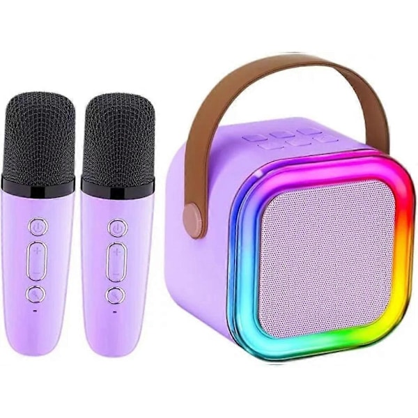 Mini Karaoke -laite, Mini Karaoke -laite 1/2 langattomalla mikrofonilla purple 2 microphones