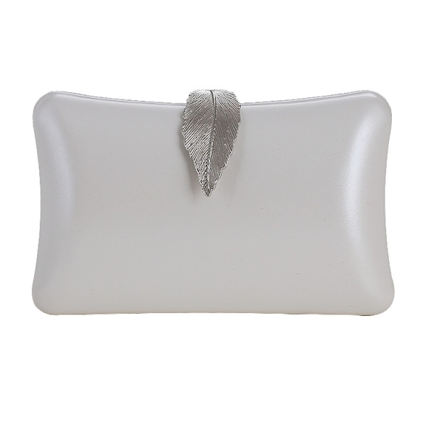 Glittrande Festväska Handväska Kvällsväska med Kedja Clutch Plånbok för Kvinnor White
