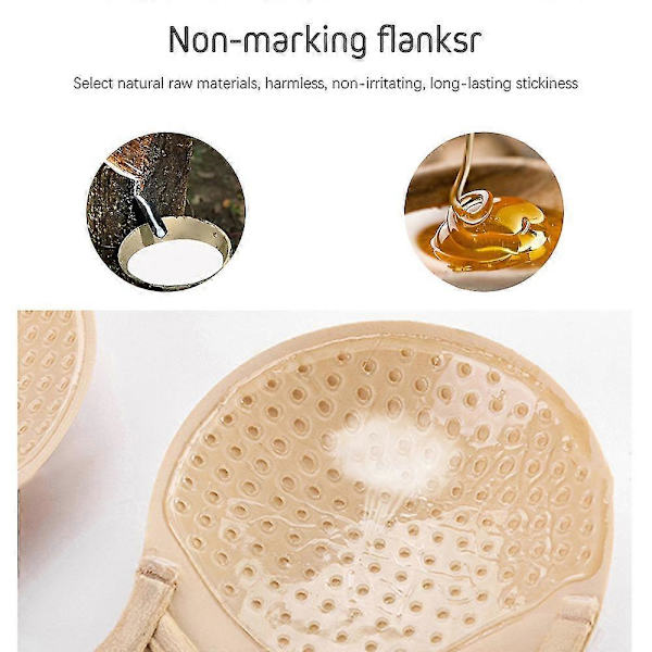Olkaimettomat rintaliivit, selkämyksettömät push-up-rintaliivit, itseliimautuvat rintaliivit, näkymättömät rintaliivit Nude Color-B Cup
