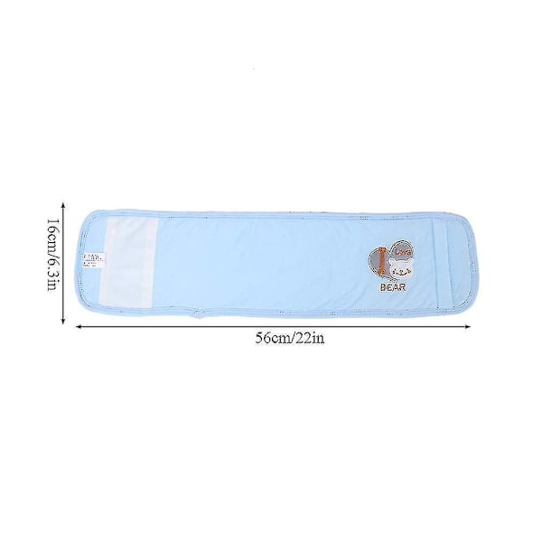 Nyfödd Navelband, 56x16cm Justerbar Magförkläde Håller Varmt Wrap Nyfödd Midjestöd Band För Småbarn Pojkar Flickor (blå)