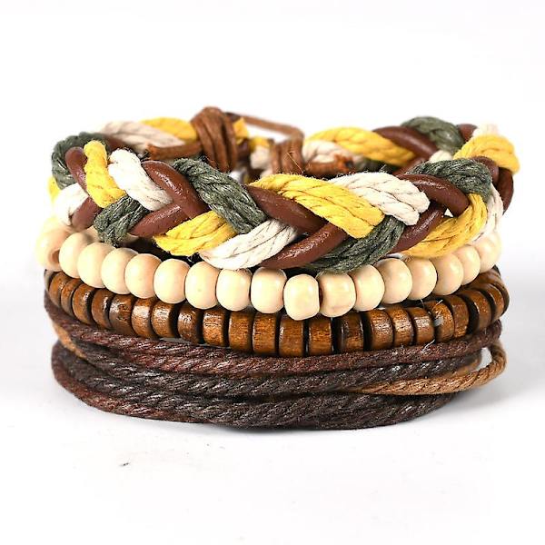 Färgglatt armband set om 2  Män & Kvinnor - Strandaccessoarer för män kvinnor Boho fotled pärlor B