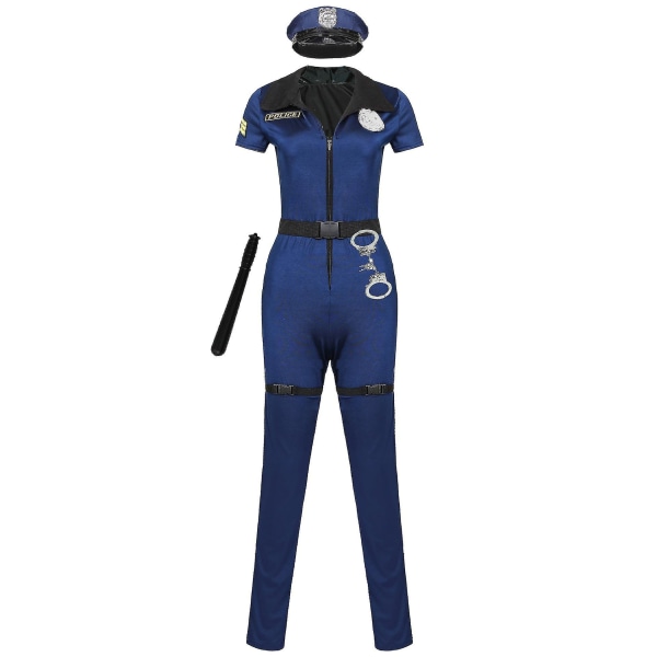 M-xl cosplay stage show female police uniform M