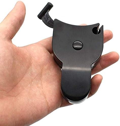 Kroppstejp, 2 midje-/bh-mätverktyg, svart infällbar måttband (150 cm)
