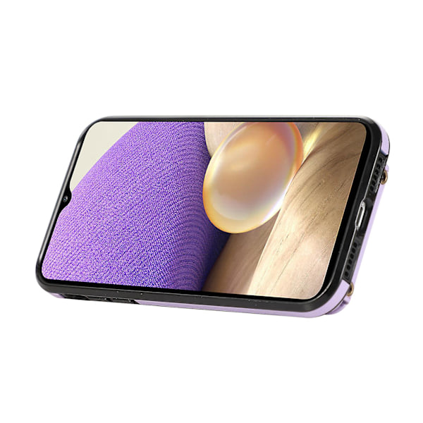 Samsung Galaxy A33 5g -puhelinkotelo Tpu+pu Nahkainen korttikotelo Jalusta Takakansi Purple