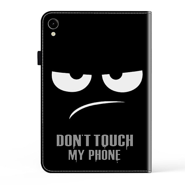 Krystallteksturert lærtablettveske for Samsung Galaxy Tab S7/s8/s9/s9 Fe Dont Touch My Phone