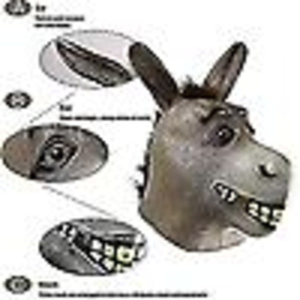 Donkey Mask Animal Mask Kostyme Mask For Rekvisitter