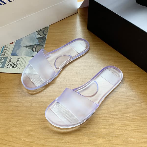 Bløde og komfortable, transparente sandaler til kvinder, perfekte til stranden white 41