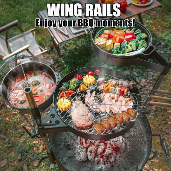 3-pack vingrälsgrillning utomhus grillgaffel BBQ grill grillverktyg
