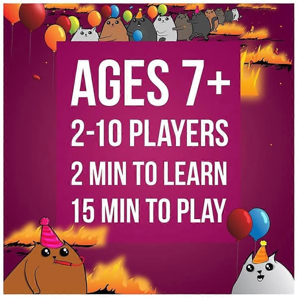 Exploding Kittens Party Pack af Exploding Kittens - Kortspil til Voksne Teenagere & Børn - Sjove Familiespil