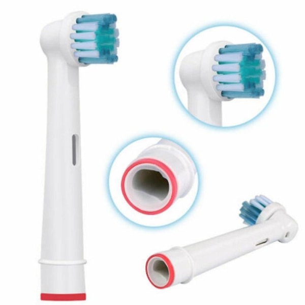 4-pack Ersättningshuvud för Elektrisk Tandborste, Mjuka Dupont Borst, Passar Oral B Elektriska Borstar, SB-17A EB-17D