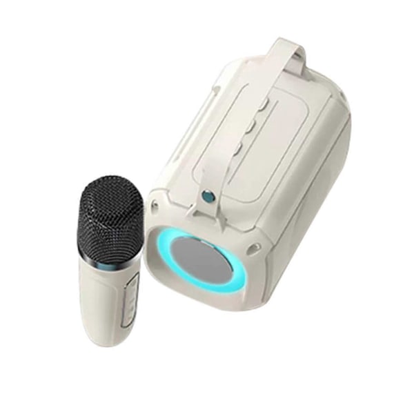 Karaokelaite aikuisille ja lapsille, kannettava Bluetooth-kaiutin 2 UHF-langattomalla mikrofonilla PA-järjestelmä pallolla, LED-valoilla, kotibileisiin, häihin