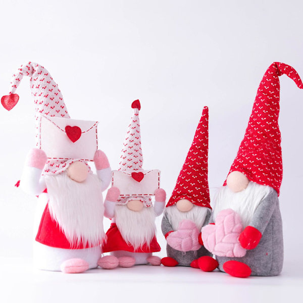 Kasvoton nukke Pohjoismainen hieno pieni 2022 Ruotsalainen Tomte-koriste Tonttu-nukke ystävänpäivään Pink S