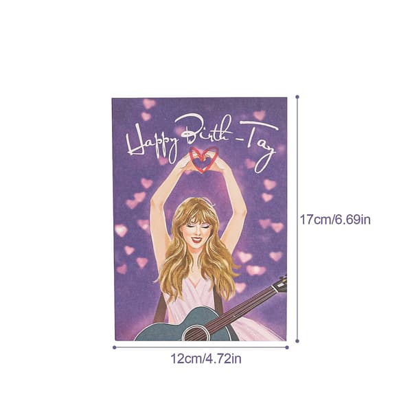Taylor Swift Grattiskort, 3D Pop-up Grattiskort, Grattiskort, 100% Nytt