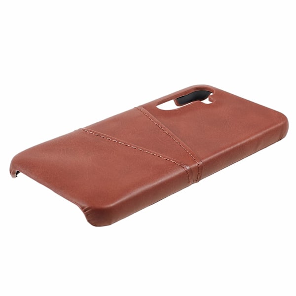 For Samsung Galaxy S24+ deksel PU+PC Anti-Drop telefondeksel med 2 kortspor Coffee