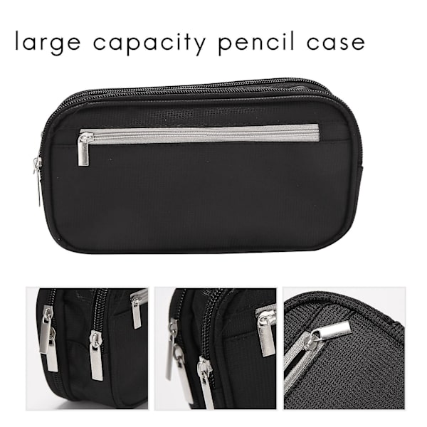 Store etui med stor kapacitet, sort