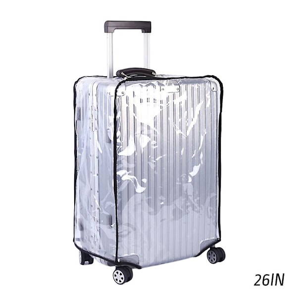 Gjennomsiktig PVC bagasjedeksel Full Cover Vanntett koffertbeskytter Slitasjebestandig bagasjedeksel 26 Inches