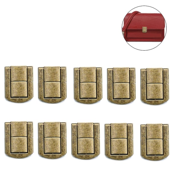 10 kpl antiikkiset salpaholkit koristeelliset vintage lukot ruuveilla, puiselle laatikkosoljelle matkalaukkulle matkalaukkujen solkille case Green Bronze