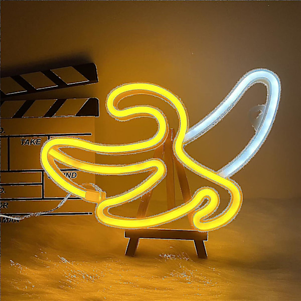 Banan Neon LED Väggmonterad Neon För Heminredning Batteri- och USB-Driven Neon Nattlampa Neon Skylt Belyser Barnrum Fest Jul Bröllop