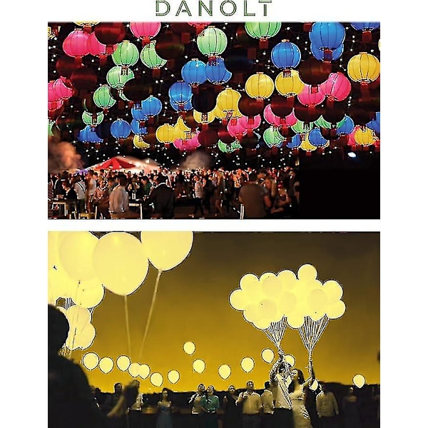 100 LED Mini Ballonglys, Små Ballonglys, Glitter Hårklipp Tilbehør, Egnet For Juledekorasjon