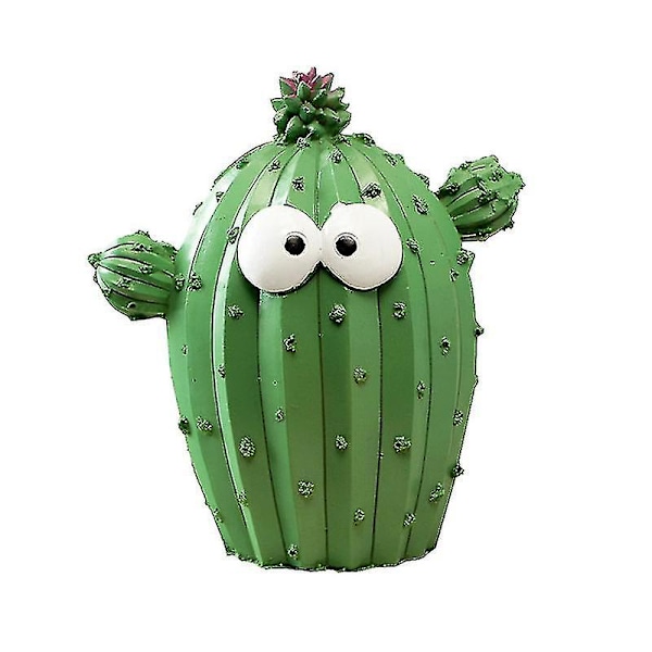 Creative Piggy Bank Resin Coin Bank Ball Cactus Shaped Money Holder Saving Pot(green,1pcs) June