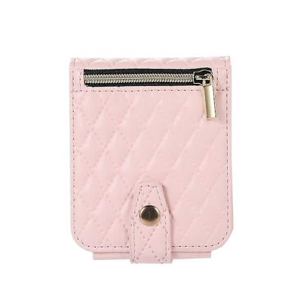 Crossbody Diamantgitter Foldbar Læder Mobiltelefon Etui til Samsung Galaxy Z Flip5 Pink