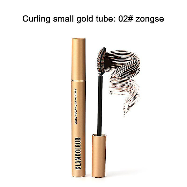 Magisk färg smal mascara, vattentät hälsosam längd mascara för starkare, lång Curly-brown