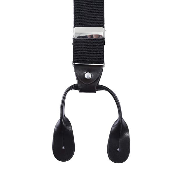 Suspenders for menn, brede 3,5 cm med 6 sterke knapper, lang, én størrelse