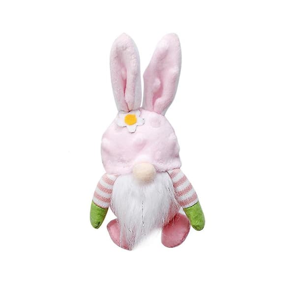 Påskkanin-tomte Plyschdocka Heminredning Påskpynt Pink